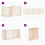 Puerta para perros plegable 4 paneles madera de álamo 320 cm