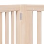 Puerta para perros plegable 4 paneles madera de álamo 320 cm