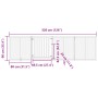 Puerta para perros plegable 4 paneles madera de álamo 320 cm