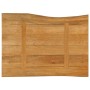 Tablero de mesa borde natural madera maciza mango 80x60x3,8 cm