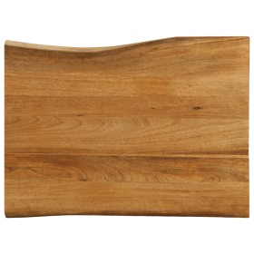 Tablero de mesa borde natural madera maciza mango 90x60x3,8 cm