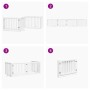 Puerta para perros plegable 4 paneles madera álamo blanca 320cm