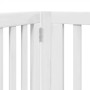 Puerta para perros plegable 4 paneles madera álamo blanca 320cm
