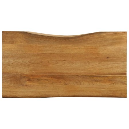 Tablero de mesa borde natural madera maciza mango 100x60x3,8 cm
