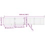 Puerta para perros plegable 4 paneles madera álamo blanca 320cm
