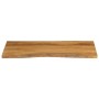Tablero de mesa borde natural madera maciza mango 100x60x3,8 cm