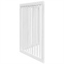 Puerta para perros plegable 2 paneles madera álamo blanca 160cm