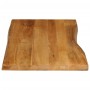 Tablero de mesa borde natural madera maciza mango 110x60x3,8 cm