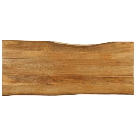 Tablero de mesa borde natural madera maciza mango 140x60x3,8 cm