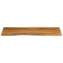 Tablero de mesa borde natural madera maciza mango 140x60x3,8 cm