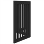 Puerta para perros plegable 3 paneles madera álamo negra 150 cm