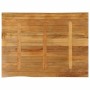 Tablero de mesa borde natural madera maciza mango 90x80x3,8 cm