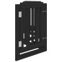 Puerta para perros plegable 6 paneles madera álamo negra 300 cm