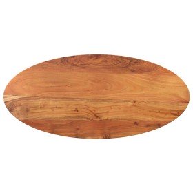 Tablero de mesa ovalado madera maciza de acacia 80x40x3,8 cm