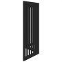 Puerta para perros plegable 3 paneles madera álamo negra 150 cm