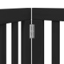 Puerta para perros plegable 6 paneles madera álamo negra 300 cm