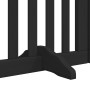 Puerta para perros plegable 6 paneles madera álamo negra 300 cm