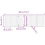 Puerta para perros plegable 6 paneles madera álamo negra 300 cm