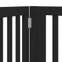 Puerta para perros plegable 4 paneles madera álamo negra 320 cm