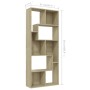 Estantería madera contrachapada color roble Sonoma 67x24x161 cm