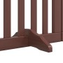 Puerta para perros plegable 6 paneles madera álamo marrón 300cm