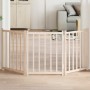 Puerta para perros plegable 3 paneles madera de abeto 150 cm