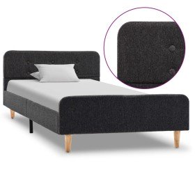 Estructura de cama de arpillera gris oscuro 90x200 cm Estructura de cama de arpillera gris oscuro 90x200 cm