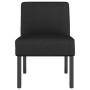 Silla tapizada de tela negro