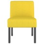 Silla tapizada de tela amarillo claro
