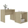 Set of oak-colored plywood coffee tables 48x30x45cm by vidaXL, Coffee table - Ref: Foro24-802888, Price: 33,70 €, Discount: %