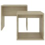 Satz Couchtische aus eichenfarbenem Sperrholz, 48 x 30 x 45 cm von vidaXL, Couchtisch - Ref: Foro24-802888, Preis: 33,70 €, R...