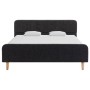 Estructura de cama de arpillera gris oscuro 90x200 cm