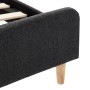 Estructura de cama de arpillera gris oscuro 140x200 cm