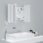 Badezimmerspiegelschrank mit LED-Licht aus weißem Acryl 60x12x45 cm von vidaXL, Badezimmerwaschtische - Ref: Foro24-804956, P...