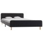 Estructura de cama de arpillera gris oscuro 90x200 cm