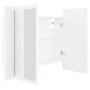 Badezimmerspiegelschrank mit LED-Licht aus weißem Acryl 60x12x45 cm von vidaXL, Badezimmerwaschtische - Ref: Foro24-804956, P...