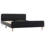 Estructura de cama de arpillera gris oscuro 90x200 cm