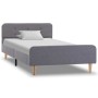Estructura de cama sin colchón tela gris claro 90x200 cm