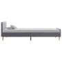 Estructura de cama sin colchón tela gris claro 90x200 cm