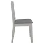Dining chairs with solid gray wood cushions, 4 units by vidaXL, dining chairs - Ref: Foro24-247639, Price: 230,08 €, Discount: %