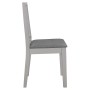 Esszimmerstühle mit Massivholzkissen in grau 4 Einheiten von vidaXL, Essstühle - Ref: Foro24-247639, Preis: 229,04 €, Rabatt: %