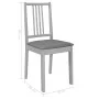 Dining chairs with solid gray wood cushions, 4 units by vidaXL, dining chairs - Ref: Foro24-247639, Price: 230,08 €, Discount: %
