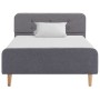 Estructura de cama de tela gris claro 100x200 cm
