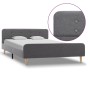Estructura de cama de tela gris claro 120x200 cm