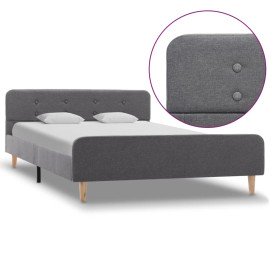 Estructura de cama de tela gris claro 120x200 cm Estructura de cama de tela gris claro 120x200 cm