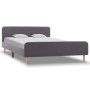Estructura de cama de tela gris claro 120x200 cm