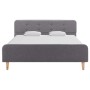 Estructura de cama de tela gris claro 120x200 cm