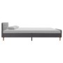 Estructura de cama de tela gris claro 120x200 cm