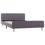 Estructura de cama de tela gris claro 120x200 cm