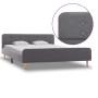 Estructura de cama de tela gris claro 140x200 cm